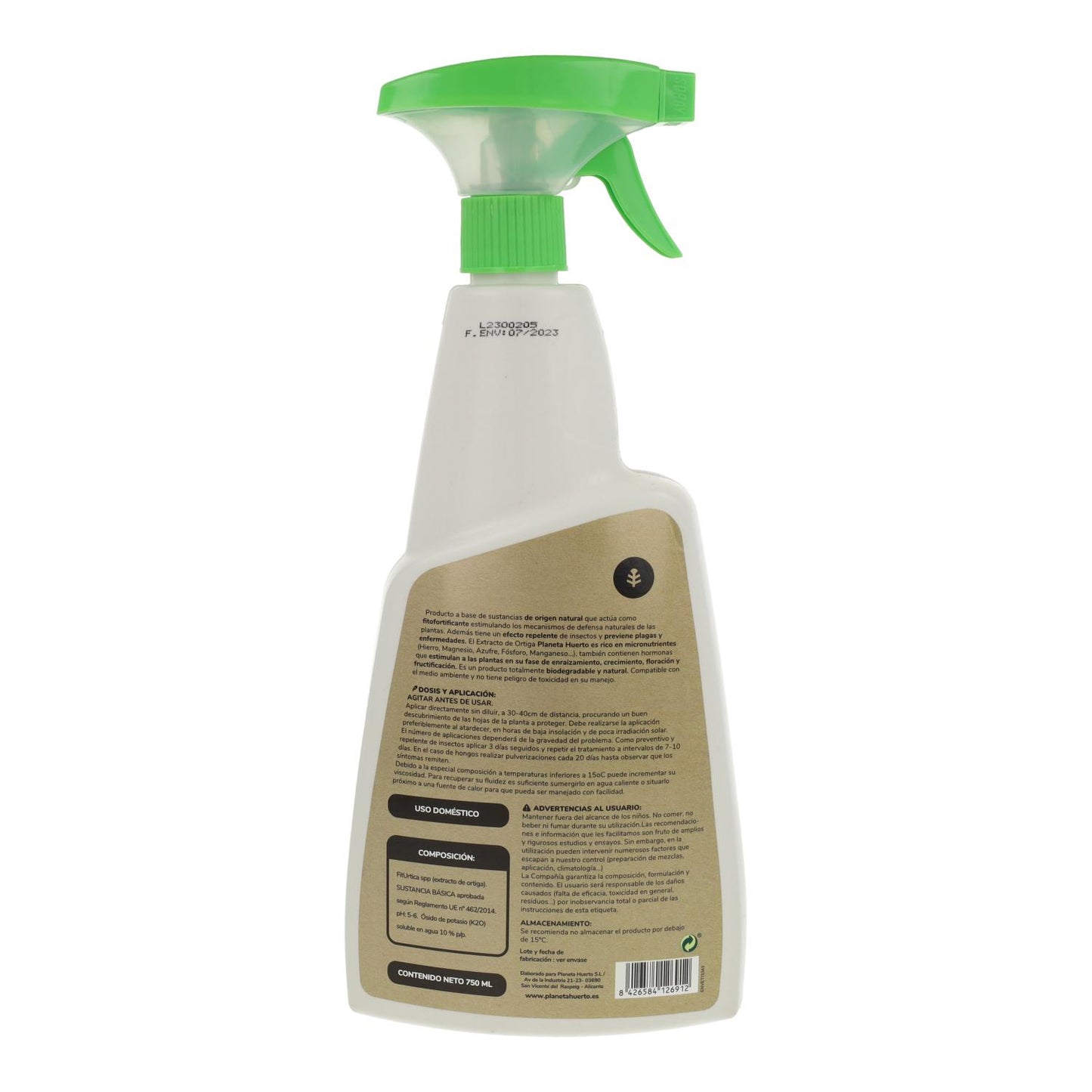 Tripla Ação ECO pronto a usar Planeta Huerto 750 ml