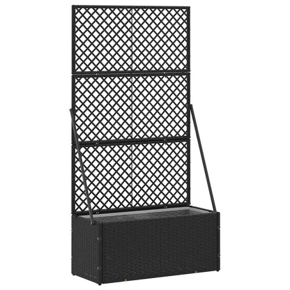 Jardín Enrejado Macetero Negro 70 X 30 X 135 Cm Metal_1