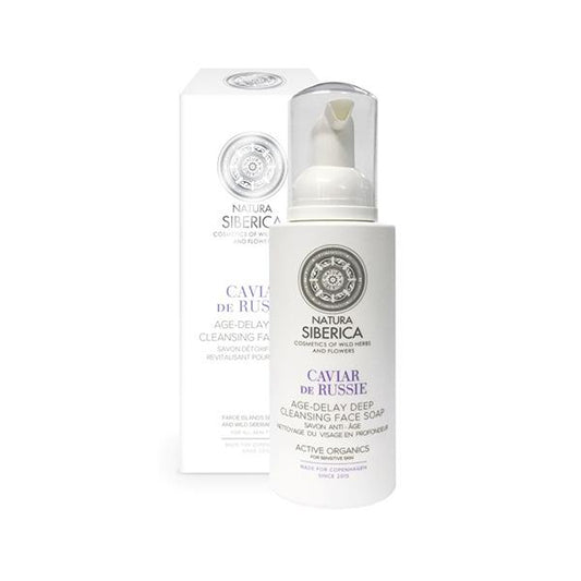 Sabonete Facial Antienvelhecimento de Limpeza Profunda Natura Siberica com Caviar Russo de Copenhaga, 175 ml