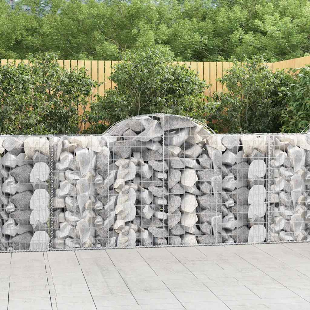 Cestas De Gaviones 18 Uds Forma De Arco Hierro 200x50x100/120cm_1