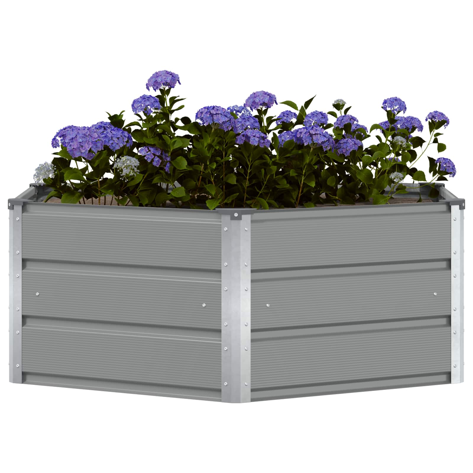 Jardinera Gris Claro 129 X 129 X 45 Cm Acero_2