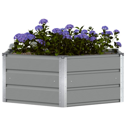 Jardinera Gris Claro 129 X 129 X 45 Cm Acero_2
