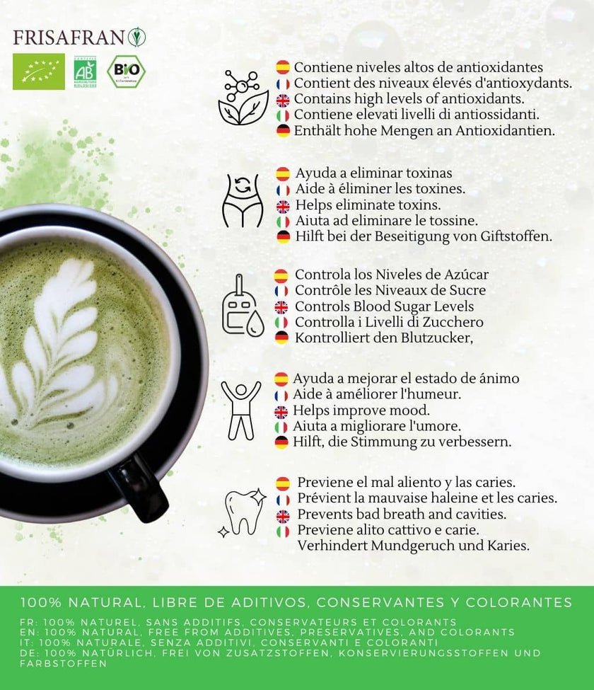 Matcha Latte Ecológico En Polvo | Calidad | Frisafran 200 G_3