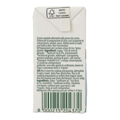 Creme de Arroz Líquido para Cozinhar Vitariz Bio 200ml