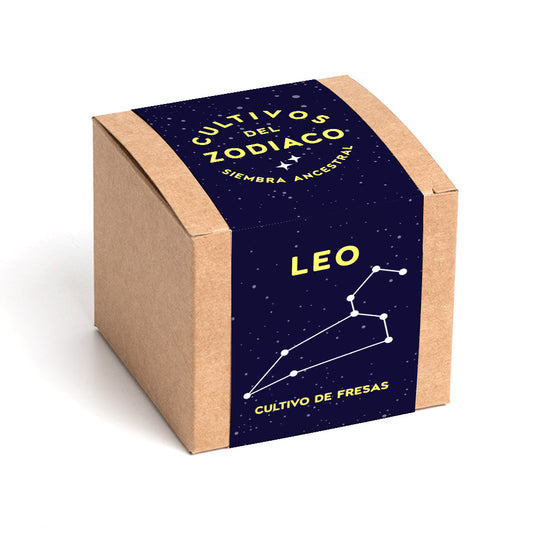 Cultivos del Zodiaco – Leo, Kit de Cultivo con Semillas de Fresa - Resetea_0