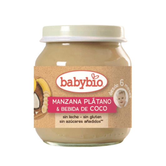 Jarro para bebida de maçã, banana e coco Babybio, 130 g, Babybio