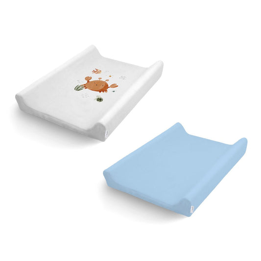 Cotton Color Pack 2 Fundas De Cambiador Algodón Cotton Albero Mio | Dos Recambios Suaves Para Que El Cambio Sea Más_0