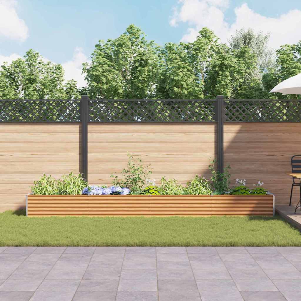 Arriate Elevado Marrón Claro 390 X 50 X 36 Cm Acero Galvanizado_3