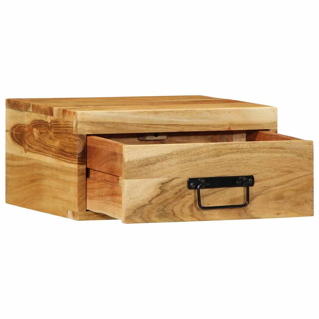 Mesitas De Noche De Pared 2 Uds Madera Maciza De Acacia_3