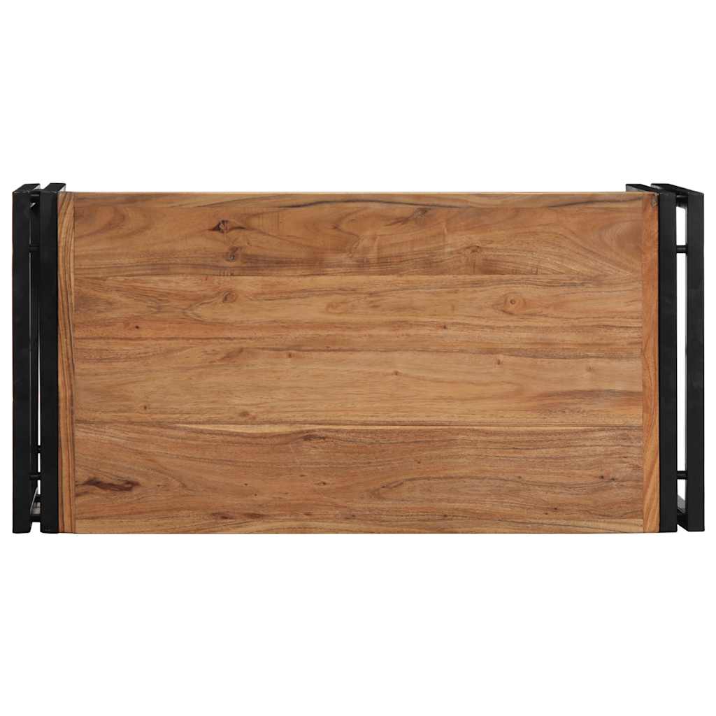 Mesa De Centro 80x40x35 Cm De Madera Maciza De Acacia_2