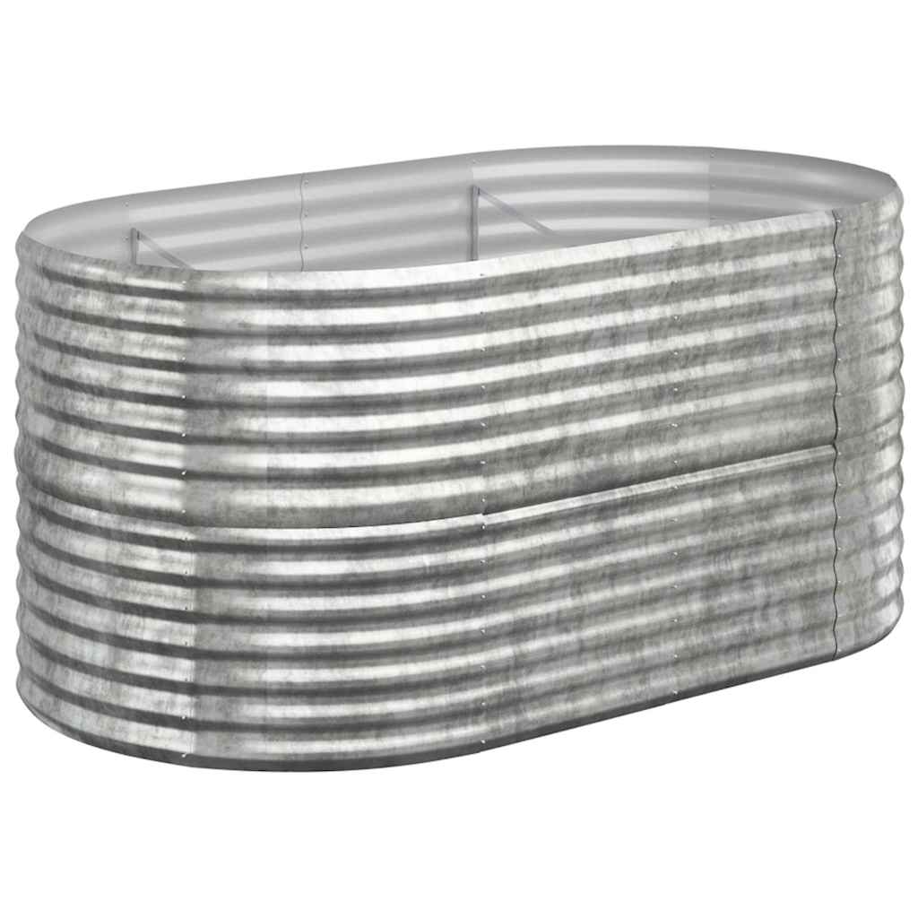 Jardinera Arriate Acero Galvanizado Plata 152x80x68 Cm_0
