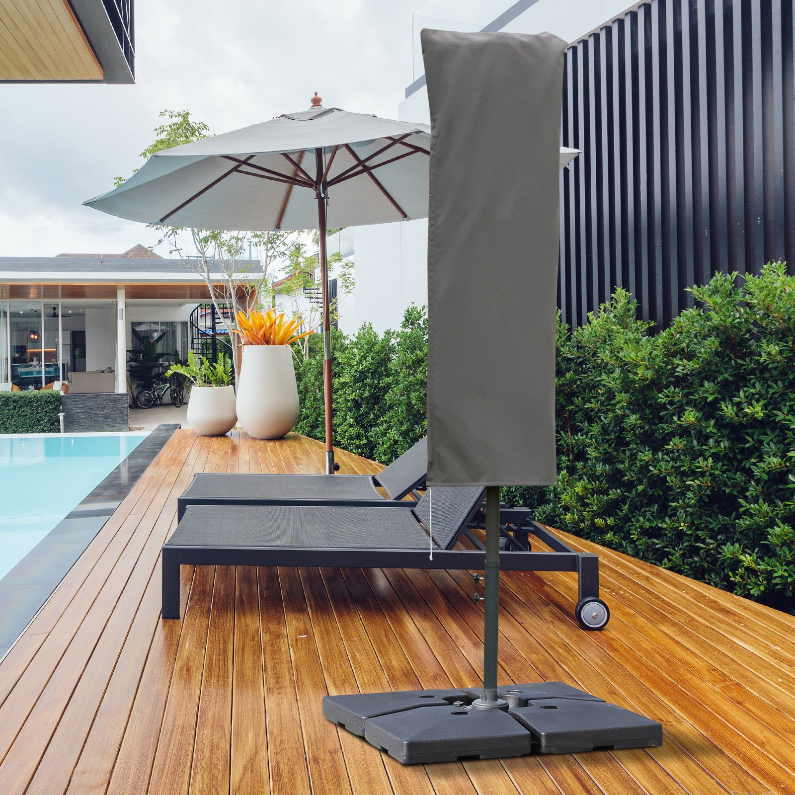 Outsunny Funda Protectora De Sombrilla Ø63x164 Cm Para Jardín Con Varilla_1