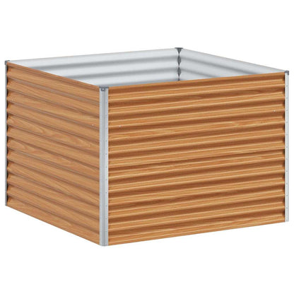 Arriate Elevado Marrón Claro 98 X 100 X 68 Cm Acero Galvanizado_0