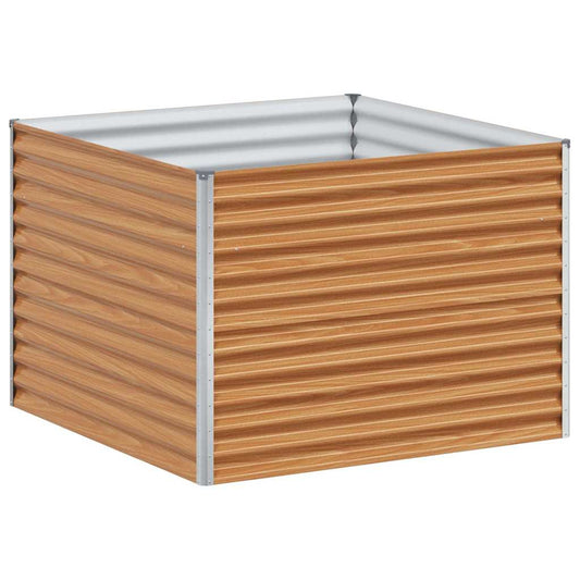 Arriate Elevado Marrón Claro 98 X 100 X 68 Cm Acero Galvanizado_0