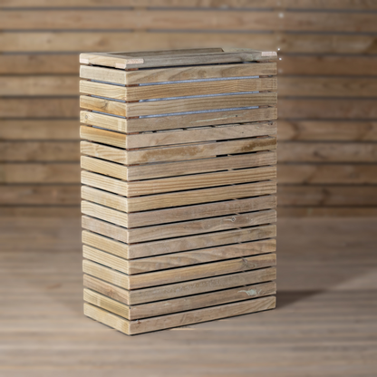 Jardinera Luxe Torre De Madera Tratada Vidahuerto 120x30x90 Cm.