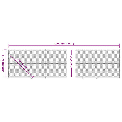 Cerca De Alambre Con Brida Gris Antracita 2,2x10 M / Vetonek_5