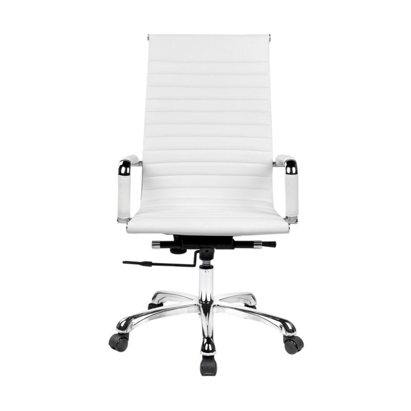 Silla De Oficina Boss Símil, Blanco, 57 X 104–112 X 66_3