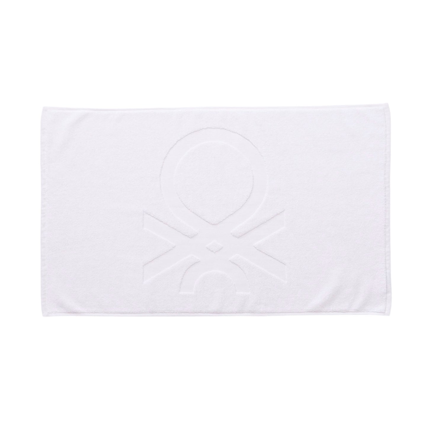 Alfombra De Baño 50x80cm 1000gsm 100% Algodon C/ Logo Bordado Blanco Core Benetton_0