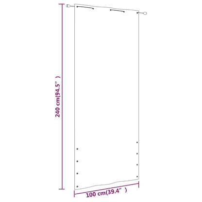 Vidaxl Toldo Pantalla Para Balcón De Tela Oxford Terracota 100x240 Cm_2