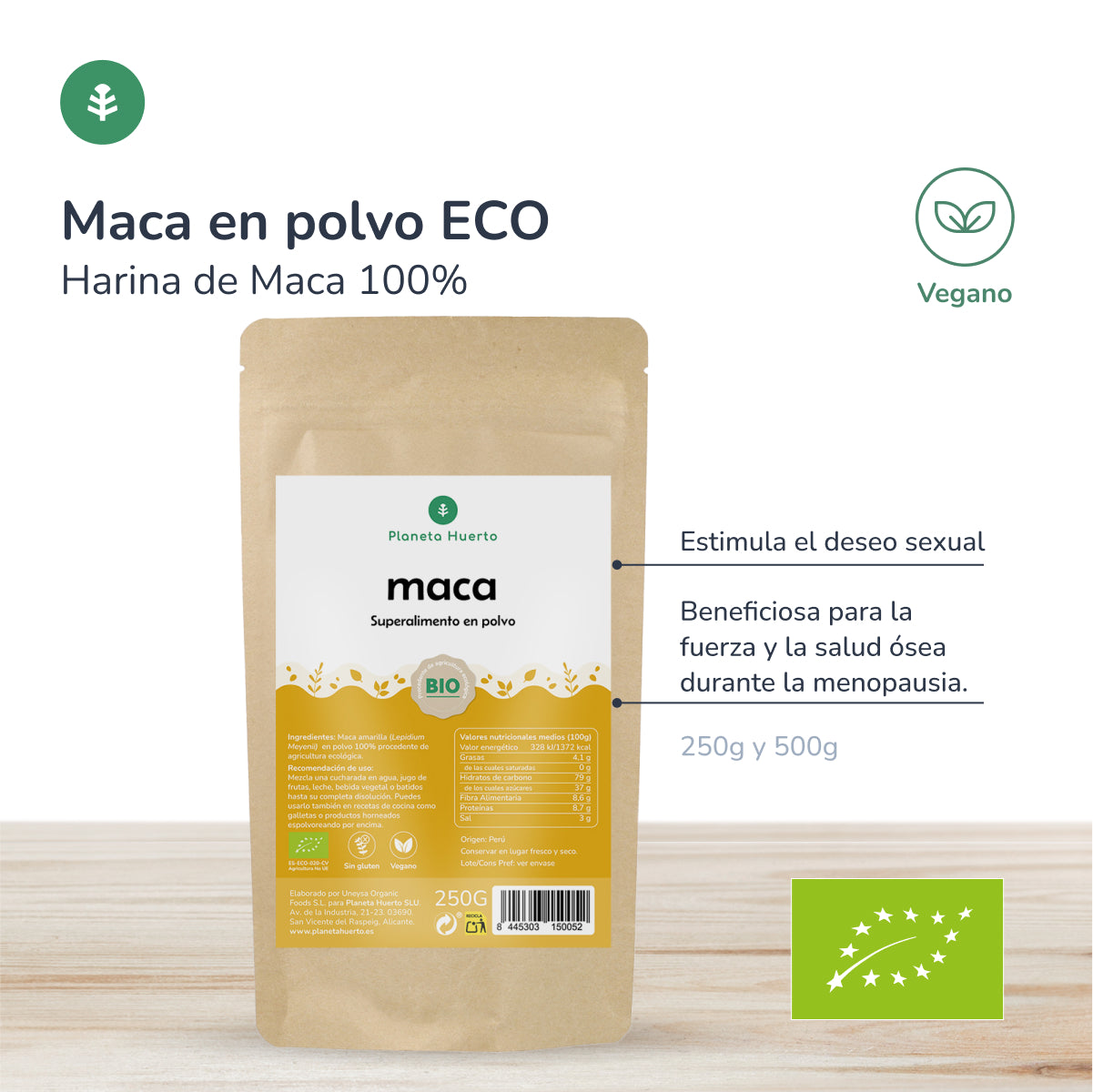 Maca em pó ECO Planeta Huerto 250 g