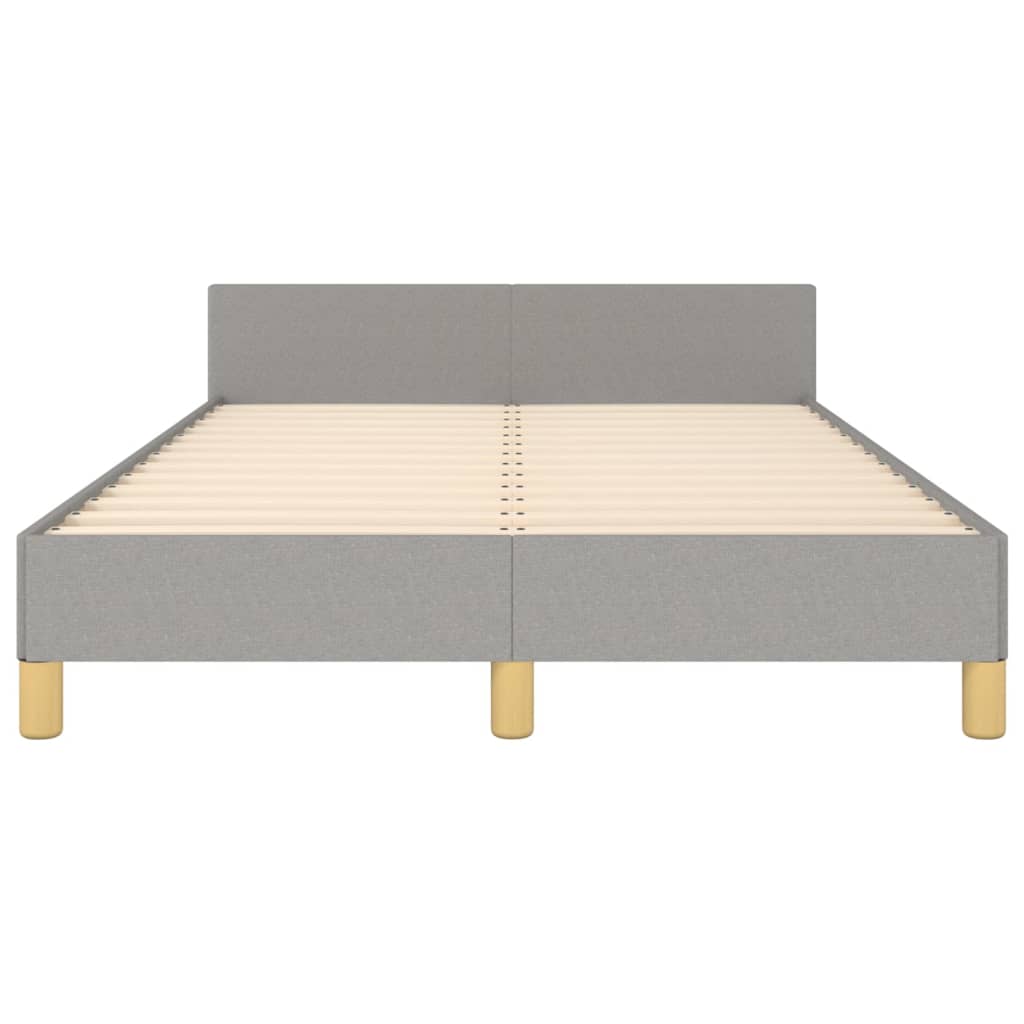 Estructura De Cama Con Cabecero De Tela Gris Claro 120x200 Cm / Vetonek_0