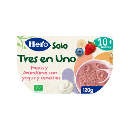 Morango, Mirtilo, Iogurte e Cereal Pote 120g - Hero Solo