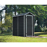 Telheiro de jardim com claraboia 176x120x203 cm cinzento escuro 