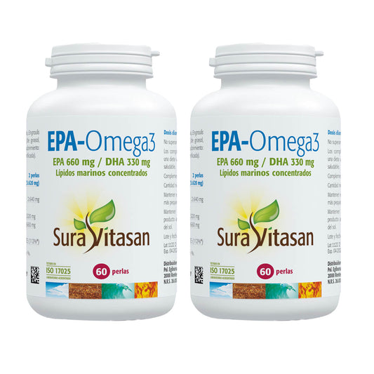Embalagem 2x EPA - Ómega-3, Sura Vitasan, 60 pérolas