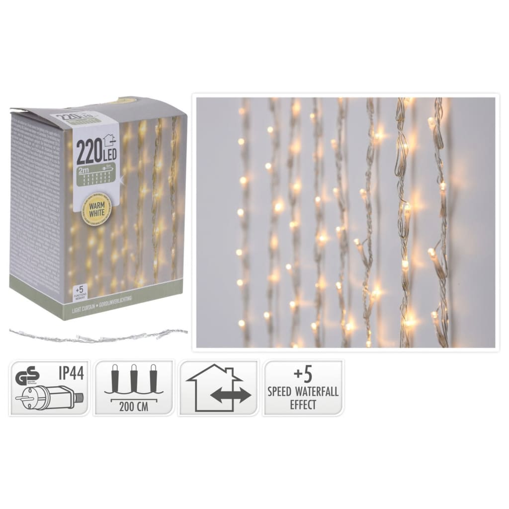 Cortina De Luz Ambiental Con 220 Led_0