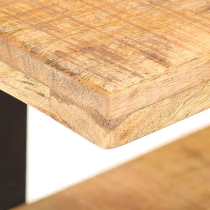 Mesita De Noche De Madera De Mango Rugosa 50x40x40 Cm_3