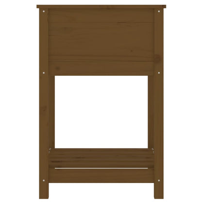 Jardinera De Madera Maciza De Pino Marrón 54x54x81 Cm_5