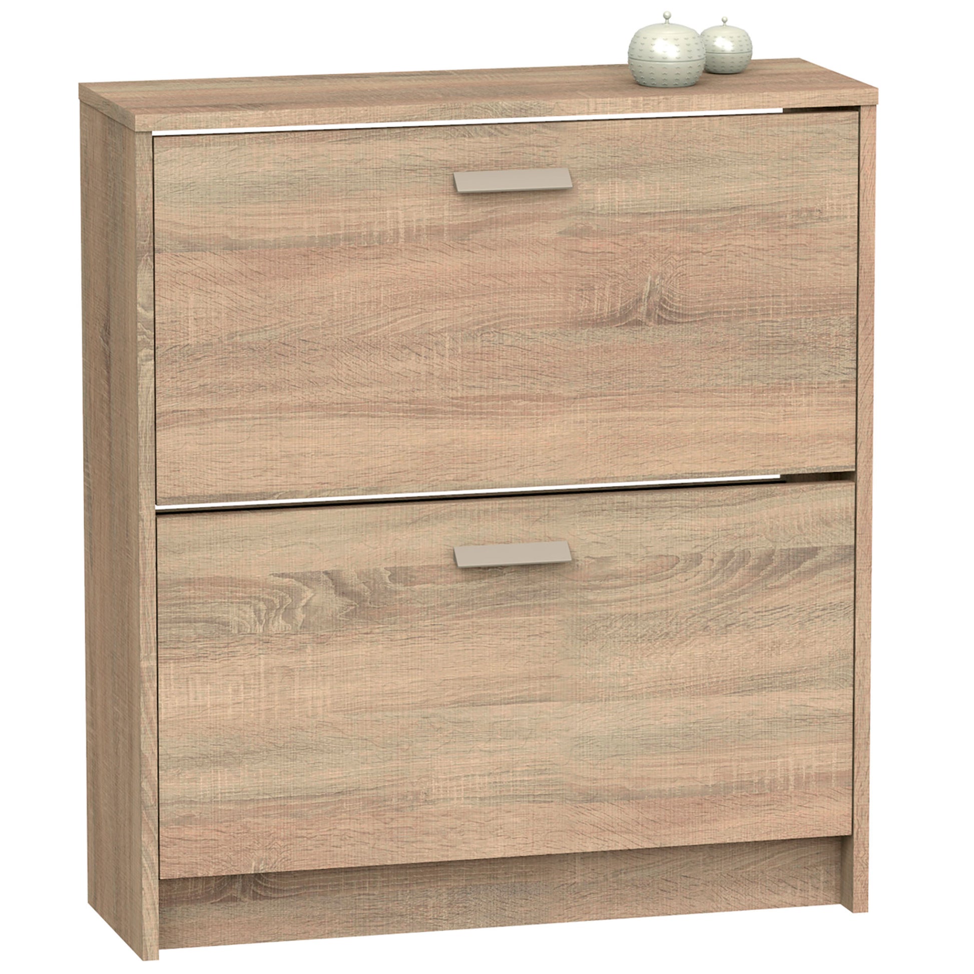 Zapatero Entrada Recibidor, Mueble Auxiliar Estrecho Zapatos, 2 Puertas, Madera 82x74x25 Cm, Briebe, Nova, Madera_2