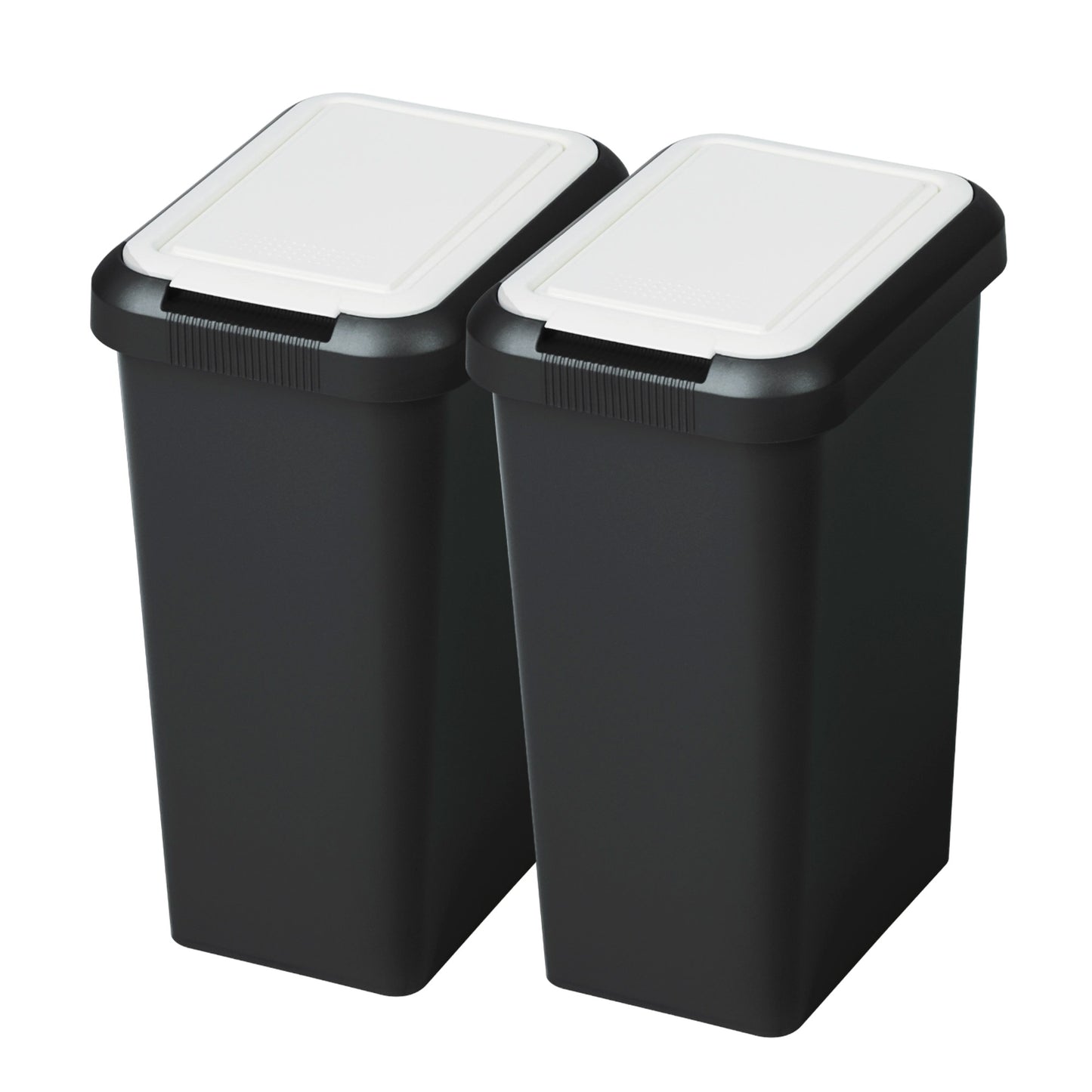 Set 2 Papeleras touch & Lift De 9l Blanco_0