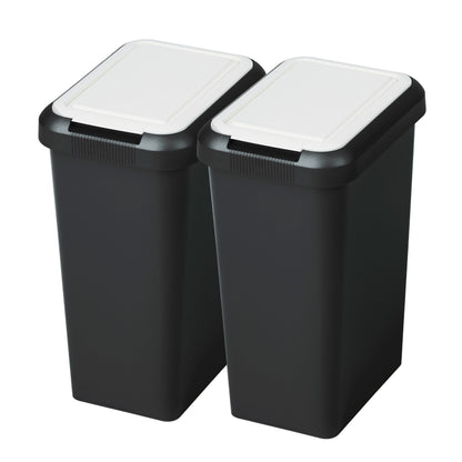 Set 2 Papeleras touch & Lift De 9l Blanco_0