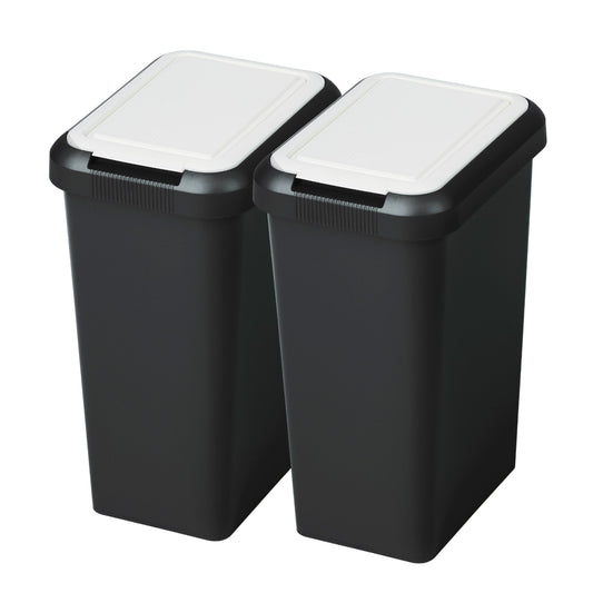 Set 2 Papeleras touch & Lift De 9l Blanco_0