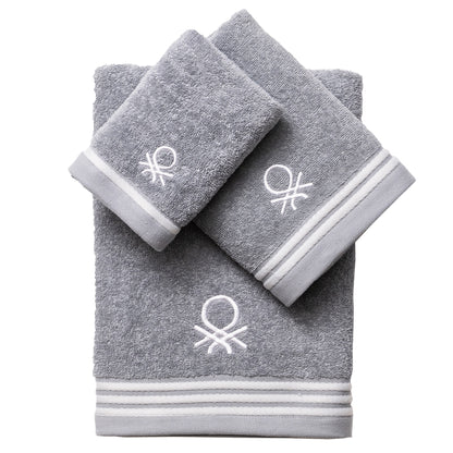 Set 3pc Toalla De Baño (1pc 30x50cm + 1pc 50x90cm + 1pc 70x140cm) 450gsm 100% Algodón Gris Tevere_0