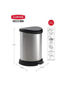 Papeleira Curver 20L Metalizada IML com Pedal e Fecho