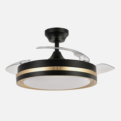 Ventilador Dc Viper Negr/oro 72w 3aspas 107d 7200lm 6vel 3000k,4500k,6000k, Remoto+temporizador+memoria_2