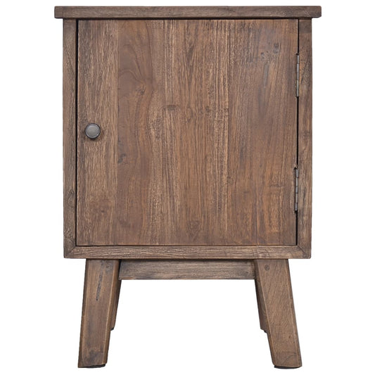 Mesita De Noche De Madera Maciza De Teca 40x30x53 Cm_0