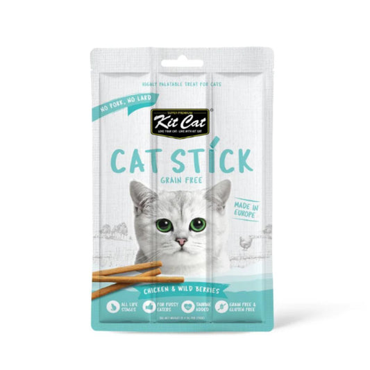 Kit Cat Cat Stick - Frango e Frutos Silvestres 15 g Snack semi-húmido para gatos