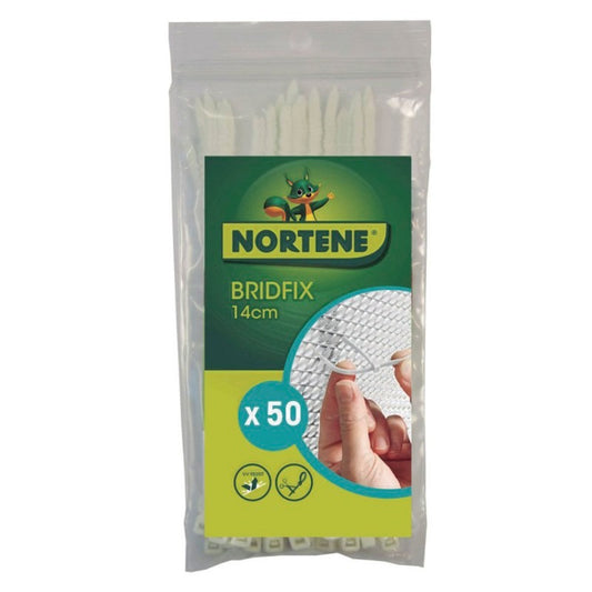 Abraçadeiras Bridfix brancas 50 unidades Nortene