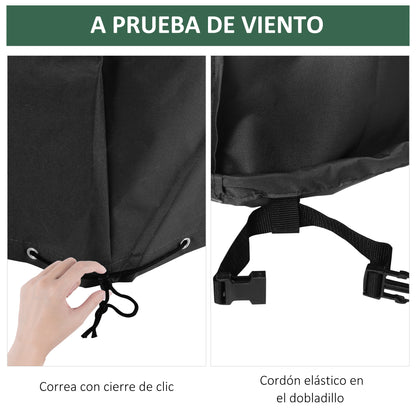 Outsunny Funda Protectora Para Muebles De Jardín 154x94x66 Cm Tela Oxford 600d_5