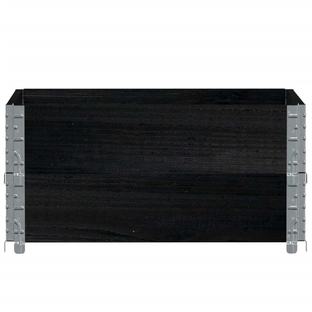Jardinera De Madera Maciza De Pino Negro 80x60 Cm_2