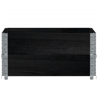 Jardinera De Madera Maciza De Pino Negro 80x60 Cm_2
