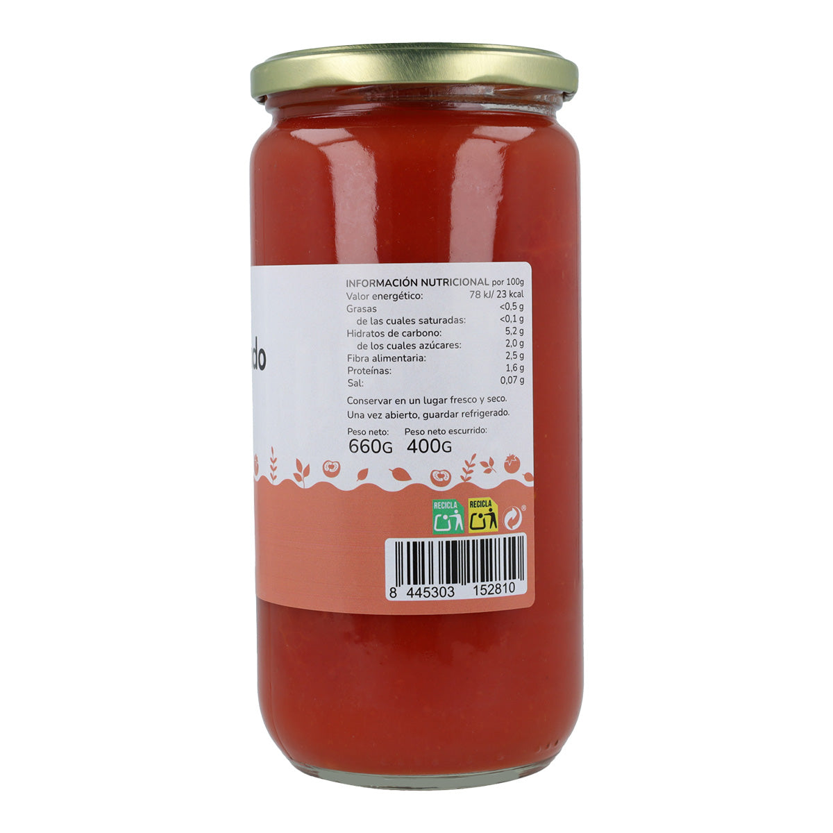 Tomate Pelado Inteiro ECO Planeta Huerto 660 g