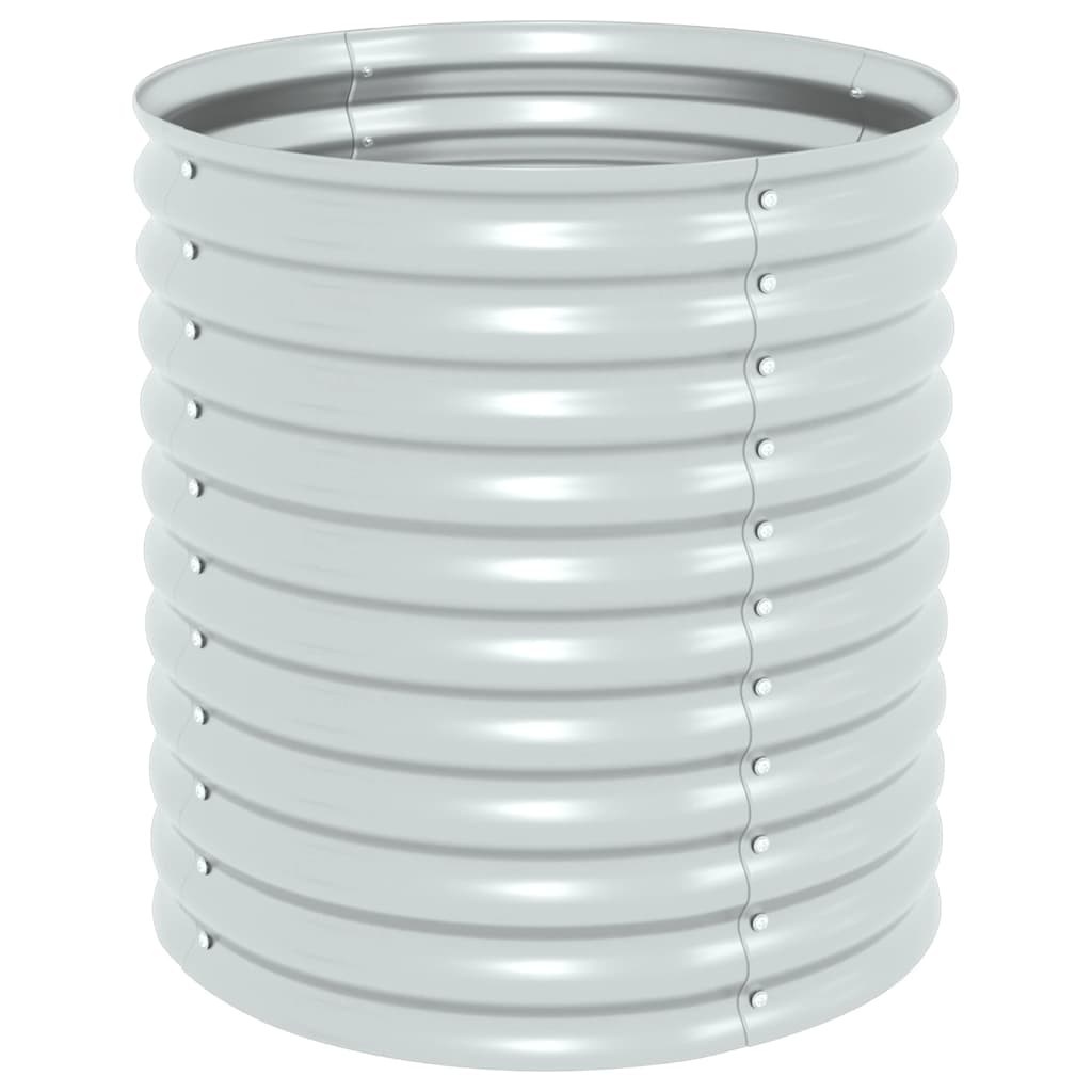 Arriate De Acero Galvanizado Plateado 80x80x81 Cm_0