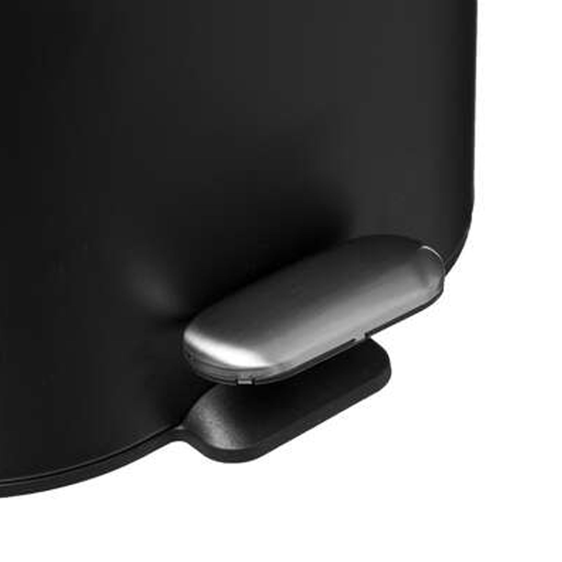 Cubo Pedal Acero Inoxidable Siliflex 6 L Negro 30,5x24,2x15,5