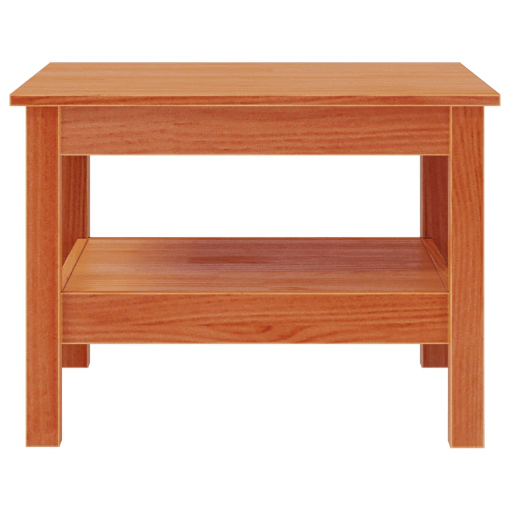 Mesa De Centro Madera Maciza De Pino Marrón Cera 55x55x40 Cm_3