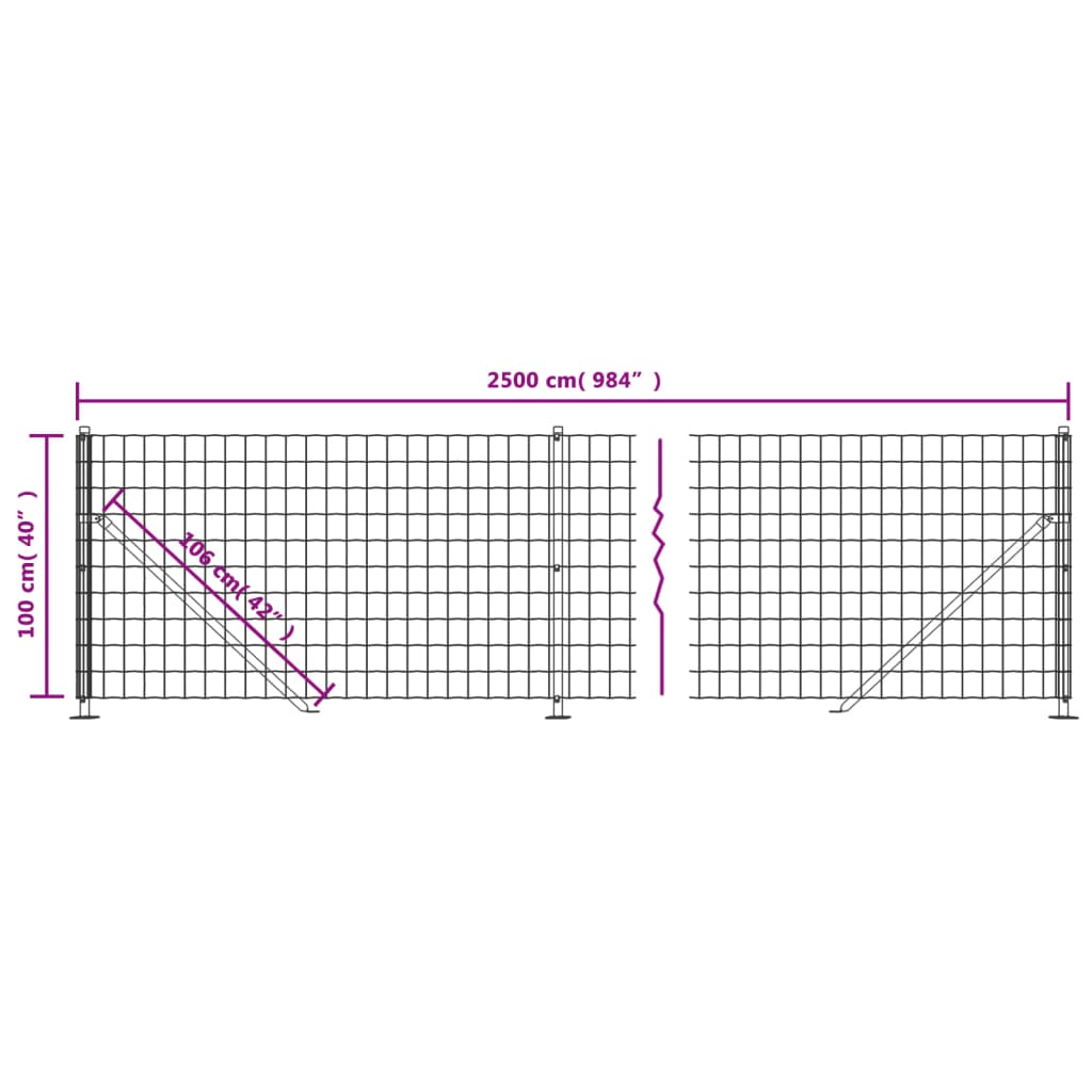 Cerca De Alambre Con Brida Gris Antracita 1x25 M / Vetonek_3