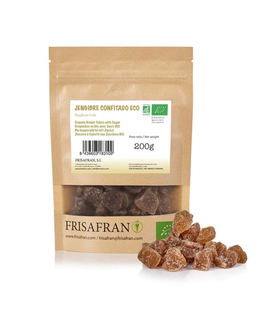 Jengibre En Dados Con Azúcar Eco | Calidad | Frisafran 1 Kg_0